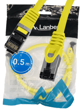 Lanberg LAN internetski kabel RJ45 patchcord Cat.8.1 SFTP žuti 0,5 m