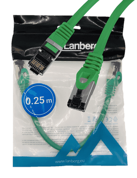Lanberg LAN internetski kabel RJ45 patchcord Cat.8.1 SFTP zeleni 0,25 m