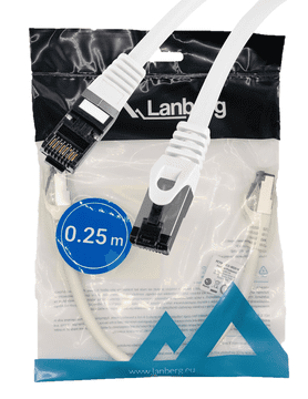 Lanberg LAN internetski kabel RJ45 patchcord Cat.8.1 SFTP bijeli 0,25 m