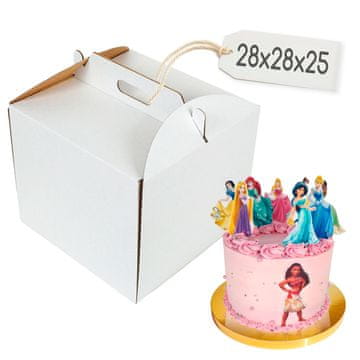 Brand4Cake Kutija za tortu 28×28×25 cm bijela
