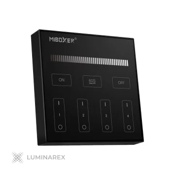 MiBoxer B1B dodirni regulator (4 zone, MONO) - crni