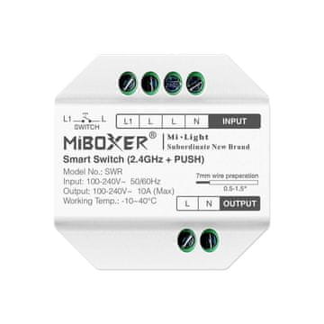 MiBoxer SWR pametni prekidač (2.4G + PUSH, 10A, AC 230V, Tuya)