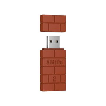 8BitDo USB bežični adapter 2 smeđe boje