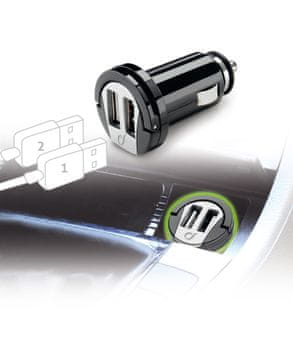 AUTO PUNJAČ 2 USB 10W CRNI