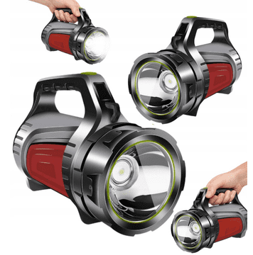 Snažna LED punjiva svjetiljka, reflektor s power bankom, taktičko kampiranje