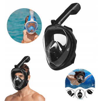 Maska za ronjenje s cijelim licem, za bazen, plažu, veličina L/XL