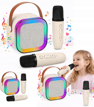 Karaoke set s dva mikrofona i bežičnim Bluetooth zvučnikom za djecu