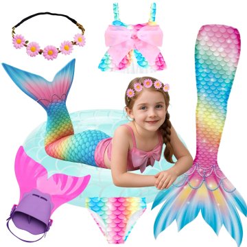 Riblji rep sirene za kupanje sirena kostim 5w1 monoperaja 140 / 146 cm (s etikete 140) j ii 16 a