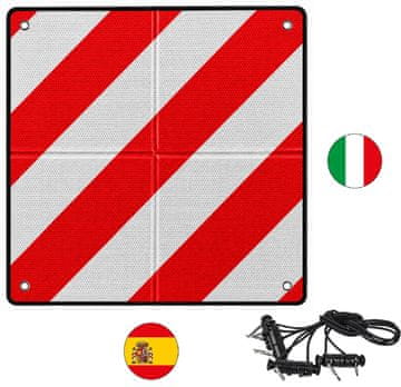 EE Dvostrani znak upozorenja 50x50 sklopivi na 25x25 Italija Španjolska