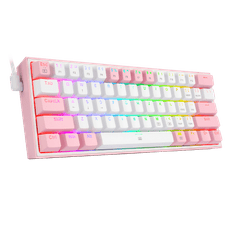 Redragon K617-RGB Fizz RGB bijela/ružičasta tipkovnica
