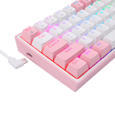 Redragon K617-RGB Fizz RGB bijela/ružičasta tipkovnica