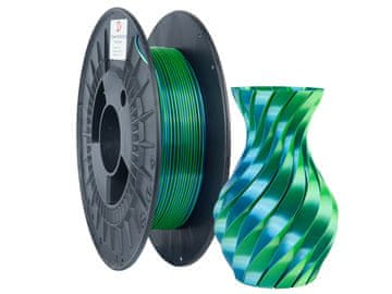 PO PLA SILK DUAL filament 1,75 mm plavo/zeleno 0,3 kg