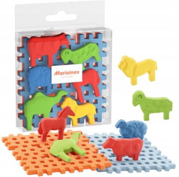 MARIOINEX Mini Waffle Animals + Basics, 6 životinja, početni set