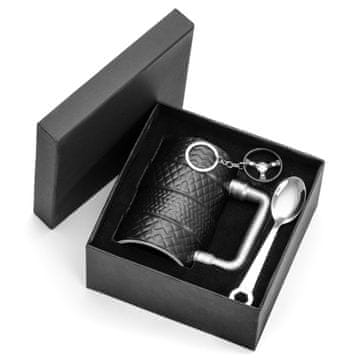 Gadget Master Muški poklon set - šalica za gume, žlica, ključ i privjesak za ključeve od volana