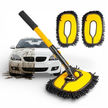Teleskopska četka za pranje automobila 46-100 cm, mikrofibra, s 3 nastavka