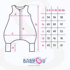 33 BabyU, Izolirana vreća za spavanje s čarapama za noge s dvostrukim patentnim zatvaračem 2,5 TOG 18-36 M