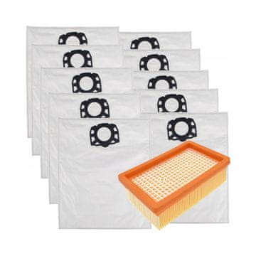 10x vrećica za usisavač Karcher WD4 WD5 WD6 MV4 MV5 MV6 SE 5.1000 + filter