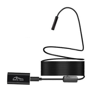 Media-Tech WIFI ENDOSKOP - HD inspekcijska kamera, duljina 5 m, promjer 8 mm, 6 svijetlih LED dioda, WIFI modul za povezivost, pribor uključen