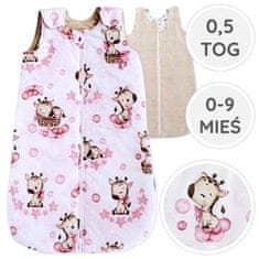 33 BabyU, Vreća za spavanje za bebe, ljetna, muslin pamučna, podesiva, 0,5 TOG, 0-9 mjeseci