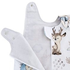 33 BabyU, Vreća za spavanje za bebe, ljetna, muslin pamučna, podesiva, 0,5 TOG, 0-9 mjeseci