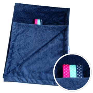 33 BabyU, Dvoslojna dječja dekica s baršunastim senzornim vrpcama 75x55 cm