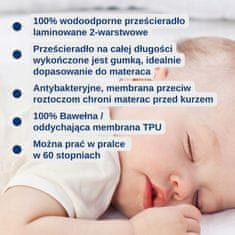 BB Vodootporna plahta s mekanim uloškom, zaštitnik za madrac 60x120 bež boje