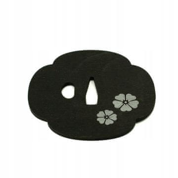 Tsuba Sakura podmetač za čaše crno-srebrni 10x10 cm
