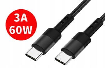 USB C TIP C PD KABEL 60W 3A BRZO PUNJENJE 3.0 1m BRZO PUNJENJE TELEFONA