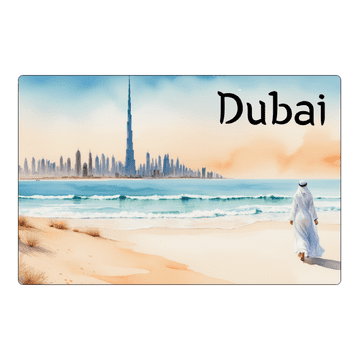 Magnet za hladnjak s panoramom Dubaija