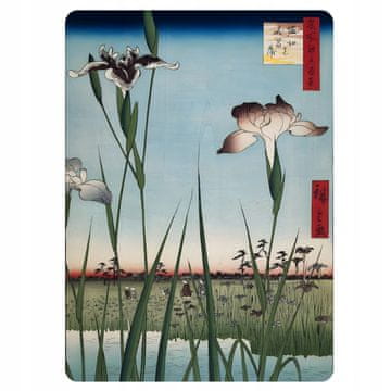 Utogawa Hiroshige Irises in Horikiri 7x5 Ukiyo magnet za hladnjak