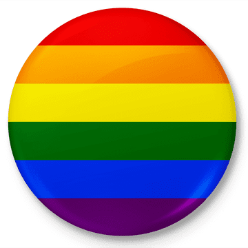 Magnet za hladnjak s gumbom LGBT dugina zastava