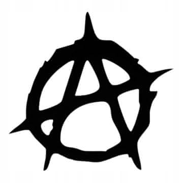 Aplikacija od brušene kože Anarchy 9x9 za majicu i torbu