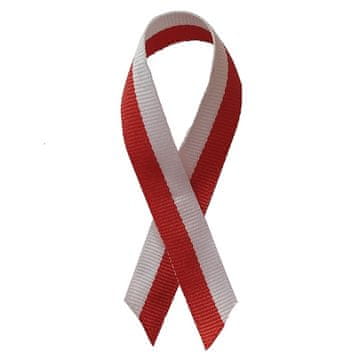 Poljska, bijela i crvena vrpca od korijandera