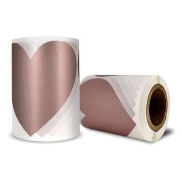Zdrapki naklejki SERCA 70x80mm RÓŻOWE x100