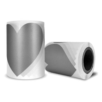 Zdrapki naklejki SERCA 70x80mm SREBRNE x100