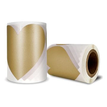 Zdrapki naklejki SERCA 70x80mm ZŁOTE x100