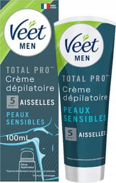 EE Veet krema za depilaciju pazuha za muškarce 100 ml - za osjetljivu kožu