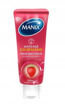 Manix Gel za masažu s okusom jestive jagode 200 ml lubrikant