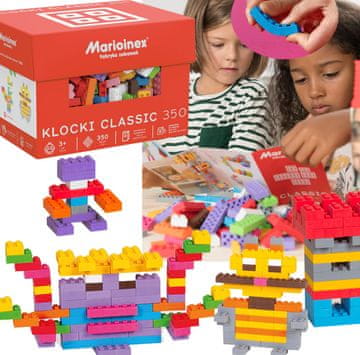MARIOINEX Fleksibilne mekane Classic građevinske kocke 350 dijelova