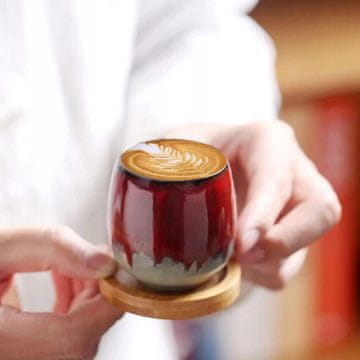 Cihelna Štěrboholy ŠALICA ZA ESPRESSO 80 ml - Crvena keramika bez ručke, Moderna