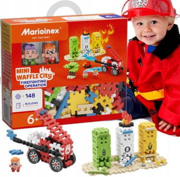 MARIOINEX Mini Wafle VATROGASNA OPERACIJA - VATROGASNA BRIGADA 148 dijelova, 2 figure