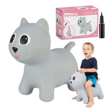 BB Hoppimals gumeni džemper za djecu s pumpom, MAČKA, siva