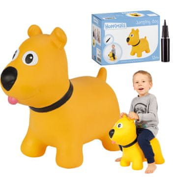 BB Hoppimals gumeni džemper za djecu s pumpom, PAS, žuti