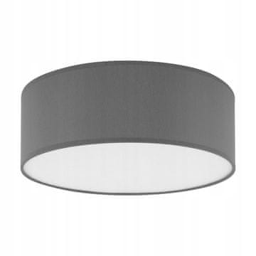 TK Lighting TK Lighting Rondo okrugla stropna lampa 45 cm siva 4x E27 tkanina