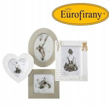 Eurofirany Ukrasni drveni okvir za 4 fotografije 37x2x33cm