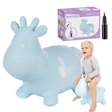 BB Hoppimals gumeni džemper za djecu s pumpom, COW, plavi
