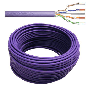 Digitus Internet kabel LAN mrežni kabel kategorije 6 U/UTP žica LSOH ljubičasta 50m