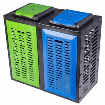 MODULARNI OTVORENI KANT ZA VREĆICE ZA ODVOJENI OTPAD 2, PLAVO-ZELENI