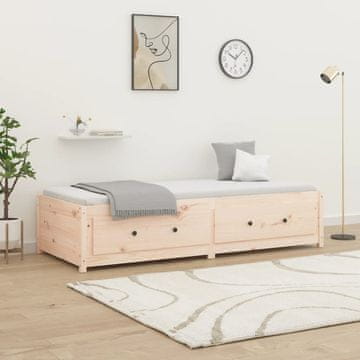 Vidaxl Dnevni krevet, 75x190 cm, Masivno borovo drvo