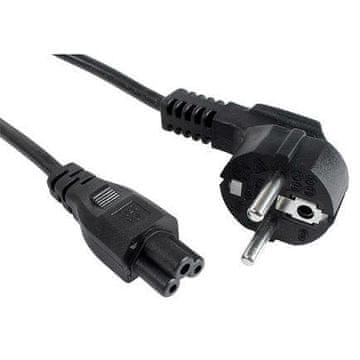 Akyga Kabel za napajanje Akyga AK-NB-01A CEE 7/7 - IEC C5 za prijenosno računalo (djetelina) 250V/50Hz 2,5A 1,5m crni